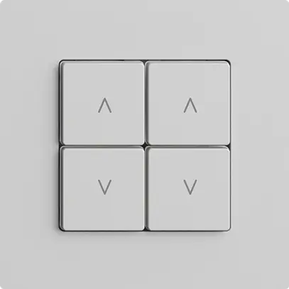 Station secondaire 2K/4T pour interrupteur stores Edue Wiser gris clair 