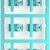 Marcatore di conduttore Weidmüller MultiCard SFC p.Ø3.5…7mm 30×12.5mm PA66 blu 