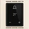 Thermostat d'ambiance EDIZIOdue F crema, écran, réglage chauffage sol/ambiance 