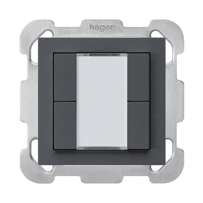 Poussoir ENC kallysto B KNX 4× s/e-link anthracite 