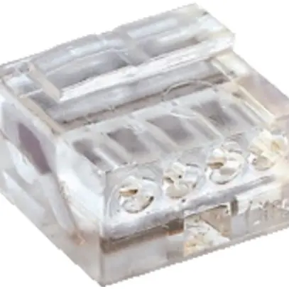 Morsetto di connessione WAGO MICRO per filo 4×0.4…0.5mm trasparente 