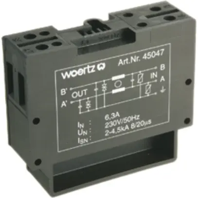 Morsetto di terra componibile Woertz 4mm² raccordo a vite montaggio diretto nero 