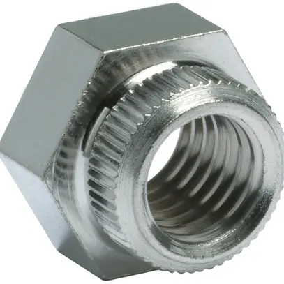 Dado da inserire Hager per sbarra collettrice ottone nichelato M8 foro Ø10.25mm 