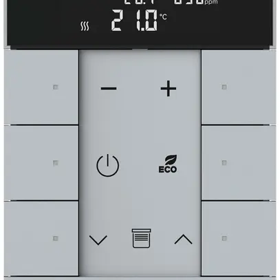 Raumbediengerät ABB-free@home SBC-F-6.0.1, RTR IAQ 6 Tasten alusilber 