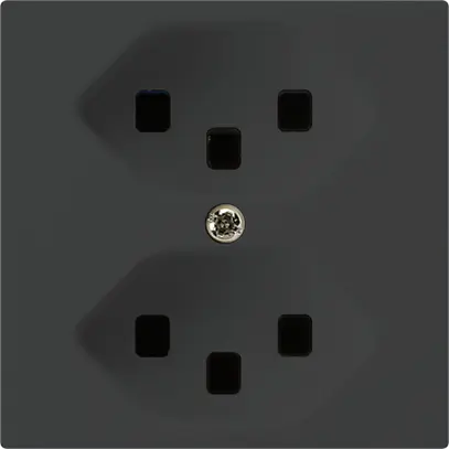 Steckdose kallysto 2×T23 schwarz mit Steckklemmen 