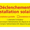 Warnaufkleber Swissolar "Ausschaltung Solaranlage" Französisch 
