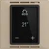 Thermostat d'ambiance EDIZIOdue F sand, avec écran, chauff.sol&conv. 