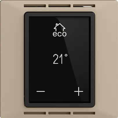 Thermostat d'ambiance EDIZIOdue F sand, avec écran, chauff.sol&conv. 