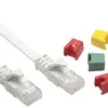 Cavo patch RJ45 Ceconet Slim, cat.6A U/UTP, piatto, codificabile, bianco, 0.5m 