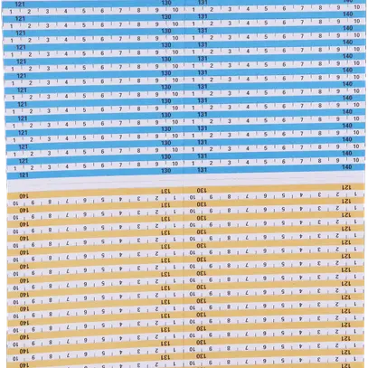Feuille bande indicatrice R&M VS Modular 121-140 bleu/orange 
