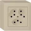 Prise AP kallysto 3×T13/1 beige avec sécurité enfants 