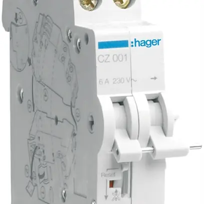 Contact auxiliaire Hager 6A 230VAC 1 fermeur 2 ouvreur 0 inverseur 1UM 