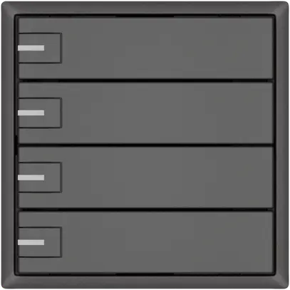 Pulsante KNX RGB EDIZIO.liv SNAPFIX® sensore temp.RGB-LED 4× com.1T grs 