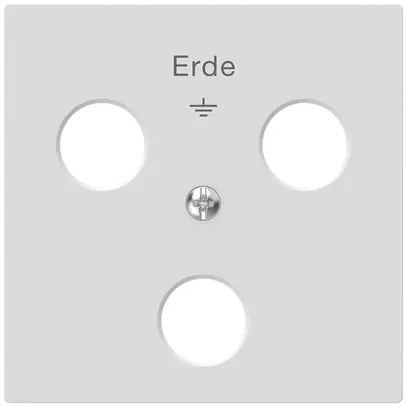 Plaque frontale Hager kallysto pour prise de terre à 3 fiches Woertz blanc 