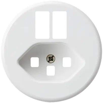 Disque frontal basico H p.prise 2×USB & type 23 blanc 