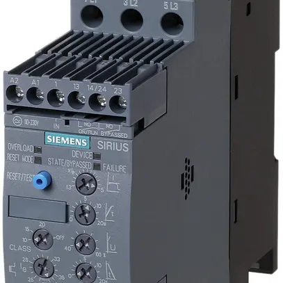 Démarreur progressif Siemens SIRIUS 3RW40 S2 45A 22kW ON/OFF, Us=110…230VUC 