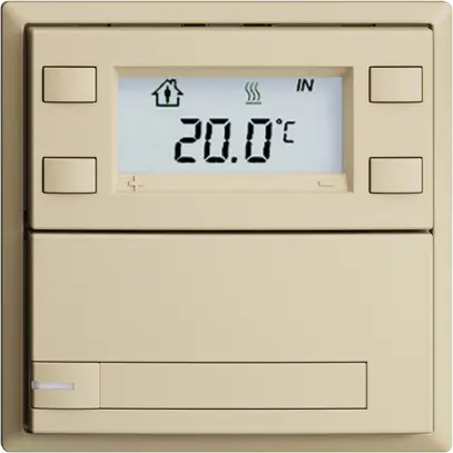 Pulsante RTH INC KNX 1×EDIZIOdue F vanille, con carta+LED RGB 