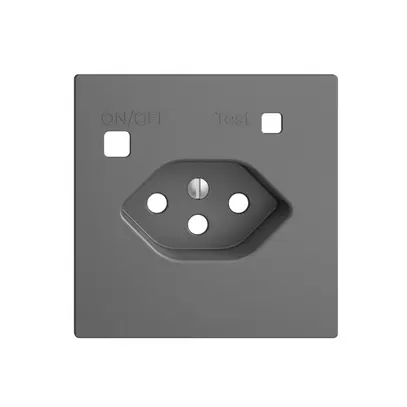 Kit frontal EDIZIOdue pour prise FI F, T13, gris foncé 