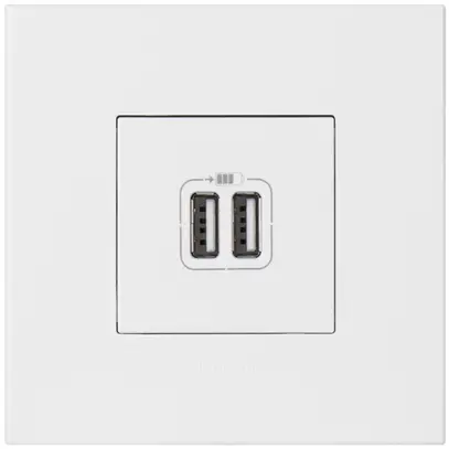 Prise de charge USB AP ATO 2 modules, double blanc 