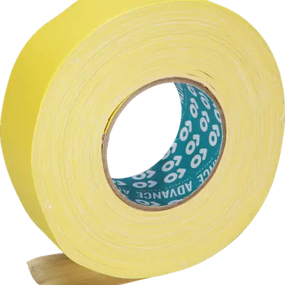 Ruban autocollant en tissu 50mm×50m jaune laminé 