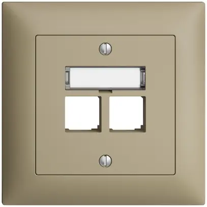 Kit de montage ENC S-One EDIZIOdue FMI pour 2×RJ45 droite, sand 