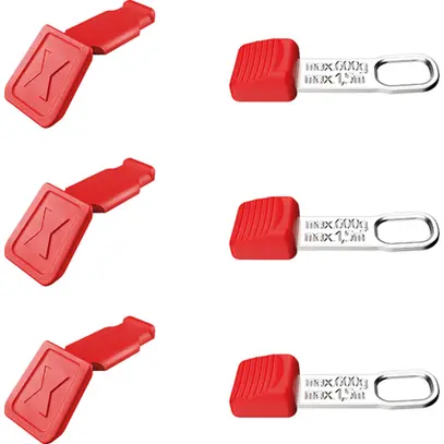 Clips KNIPEX TetheredTool + ColorCode 6 pezzi rosso 122mm 