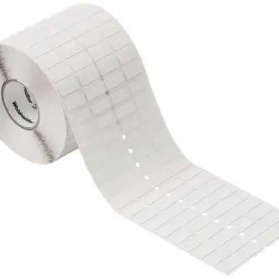 Étiquette Weidmüller THM auto-adhésive 20×8mm tissu de coton, blanc 