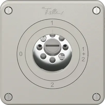 Interruttore rotativo NEVO, 0/1L, senza cilindro, KS, 0-1-0-1, grigio chiaro 