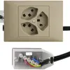 Prise INC 3×T23 16A sand 53mm L1 EDIZIOdue pour Technofil 