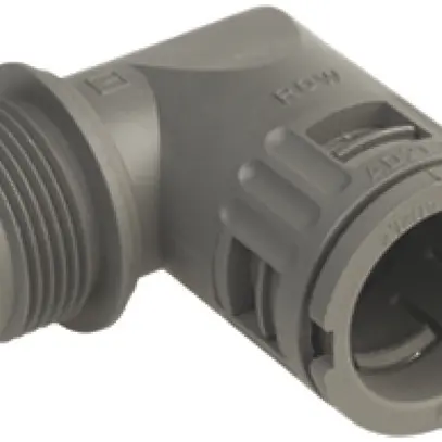 Raccord coudé 90° M25 Ø28.5×18mm gris AGRO Flexa-Quick IP67 