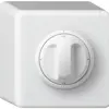 Interruttore rotativo AP basico 0/2L bianco con manopola 