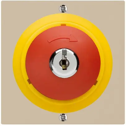 Contact pivotant à clé kallysto ARRÊT D'URGENCE beige 