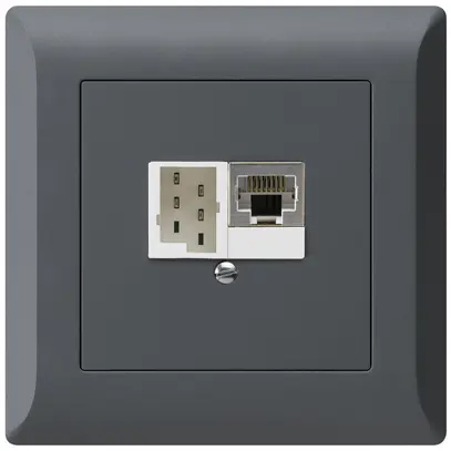 Scatola INC kallysto.line 1×RJ45s+1×TT83 antracite 