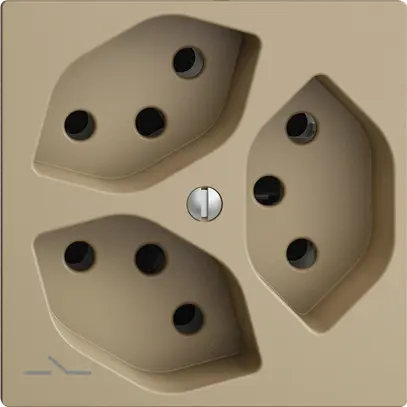 Prise ENC EDIZIOdue 3×T13 sand 1×S 