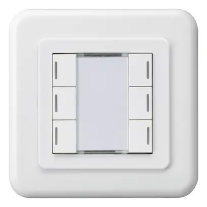 Poussoir ENC Hager basico C KNX sextuple LED blanc 