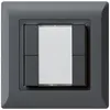 Pulsante universale INC 4×kallysto.line senza LED antracite 