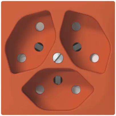 Prise ENC SIDUS 3×T13 orange avec shutter 