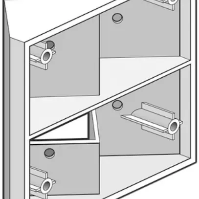 Socle angulaire Niko pour détecteur de mouvement AP KNX 360° plafond/mur blanc 