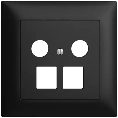 Kit d.recouvrement ENC Edue FMI, p.prise multimédia, p.2×RJ45 Keystone schwarz 