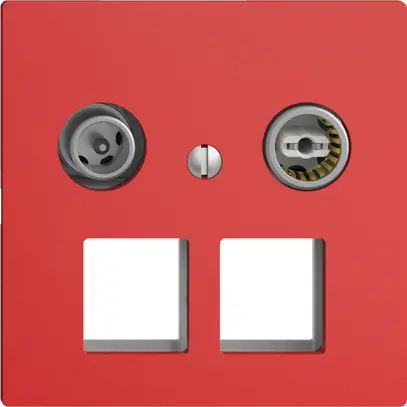 Prise multimédia 11dB Edue F, prise terminale/de passage, p.2×RJ45 Keystone, ber 