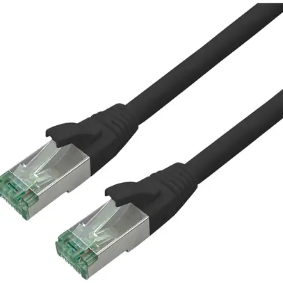 Câble patch RJ45 ROLINE RM cat.6A S/FTP AWG26 TPE noir 10m 
