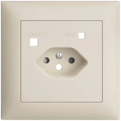 Kit frontale EDIZIOdue per presa FI FMI, T13, shutter, crema 