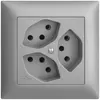 Prise ENC EDIZIOdue 3×T13 silver 1×S 