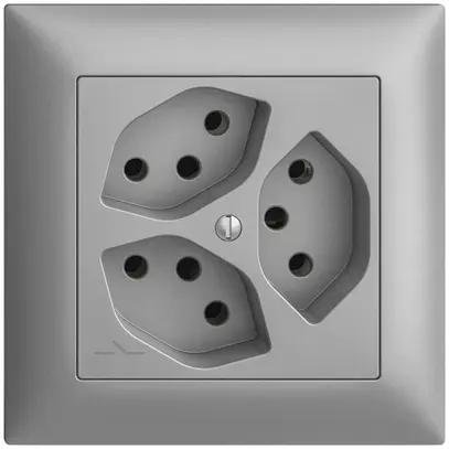 Prise ENC EDIZIOdue 3×T13 silver 1×S 