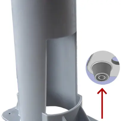 Guide passe-tubes FAWA 4×M16/20, 2×M25 