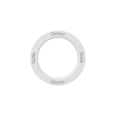 Disque indicateur NEVO, p.interrupteur rotatif, Notte-Giorno-Notte-Giorno, blanc 