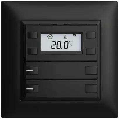 UP-RTH-Taster KNX 2-fach EDIZIOdue FMI schwarz, mit LED RGB 