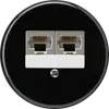 Einsatz zu UP-Dose basico 2×RJ45s parallel schwarz 