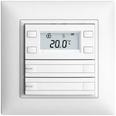 Pulsante RTH INC KNX 2×EDIZIOdue FMI bianco, con carta+LED RGB 