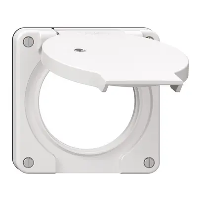 Couvercle avec clapet NEVO Ø60mm pour prise 3-fois lum. bc (joint no) 